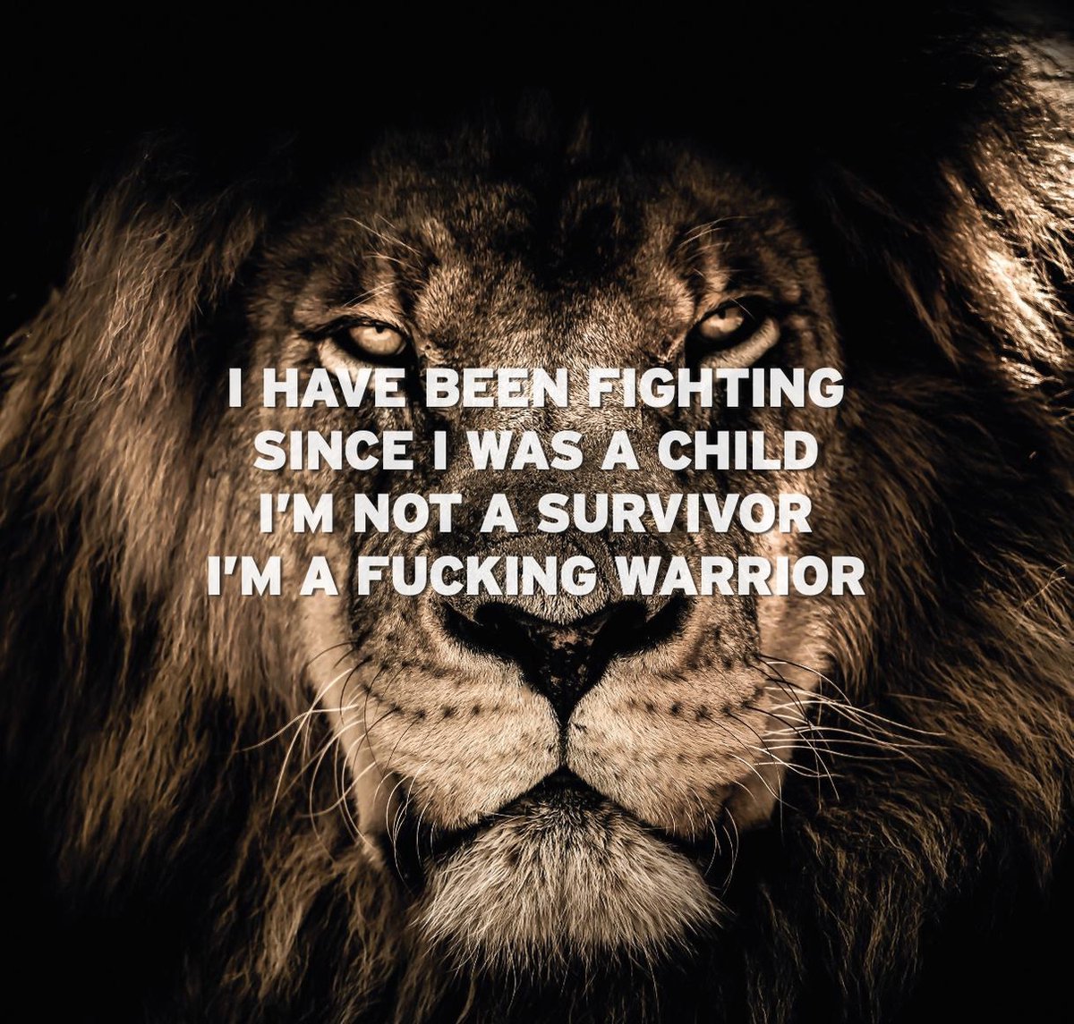 Schilderij Woonkamer - Kantoor Mindset - Motivatie Quote Leeuw III - Canvas 60 x 60 cm - PosterGuru