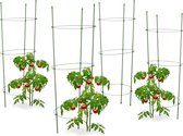 Relaxdays 4 x plantensteun tomaten in set - klimplantensteun - rankhulp – tomatentoren