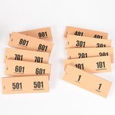 Garderobeblokken - Nummerblokken - Loten | 1-1000 - Oranje