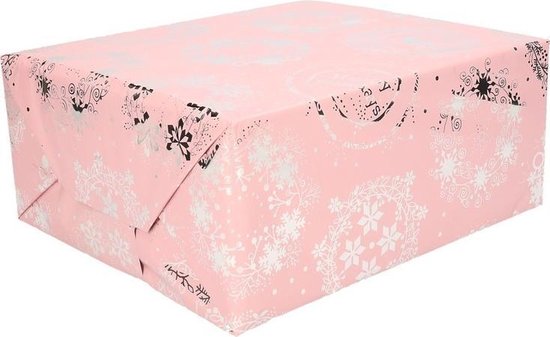 Accumulatie lid kwaliteit Kerst inpakpapier roze / zilver 200 x 70cm - cadeaupapier / kadopapier |  bol.com