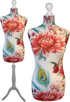 Pioen flower paspop met witte sparkling driepoot 44/46