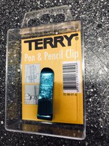 Terry Clip voor 1 pen of - potlood blauw