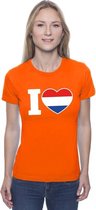 Oranje I love Holland shirt dames XXL