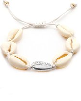 24/7 Jewelry Collection Schelpen Armband Wit - Schelp - Schelpjes - Wit - Zilverkleurig