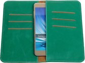 Groen Pull-up Large Pu portemonnee wallet voor Samsung Galaxy S7 Edge