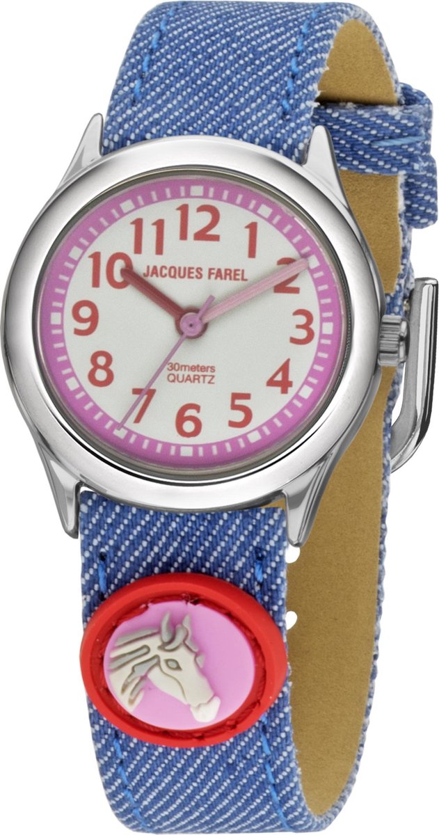 Jacques Farel - Kinderhorloge - Paard - Jeansband - HCC1955