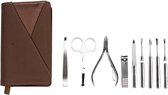 Luxe RVS manicure & pedicure set – Nagelset – Nagel verzorging – Nageletui - 10 delig