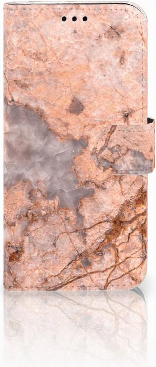 Samsung Galaxy J5 2017 Bookcase Marmer Oranje