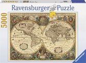 Ravensburger puzzel Antieke wereldkaart - Legpuzzel - 5000 stukjes met grote korting