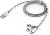 Verbatim 48869 câble USB 1 m USB A Micro-USB B/Lightning Aluminium, Gris