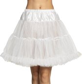 Witte verkleed petticoat rok voor dames 45 cm - witte verkleedkleding rokken