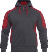 F. Engel 8820-233 Hoody Sweater Antraciet/Rood maat M