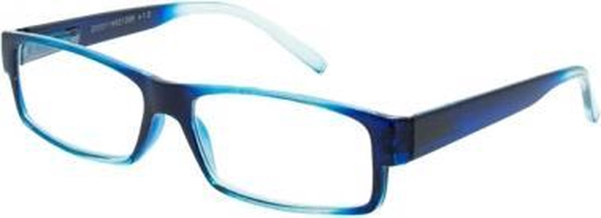 Leesbril blauw/transpr glans +2.0