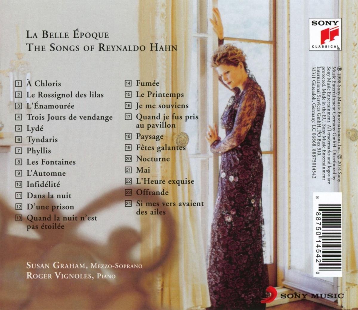 Belle Époque The Songs fo Reynaldo Hahn, Susan Graham CD (album