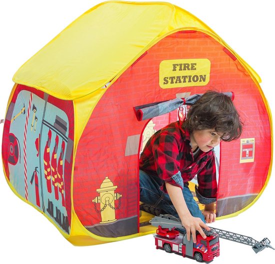 Pop it Up® Brandweer speeltent - Met bedrukte bodem & draagtas - Snel op te zetten van Merkloos — afbeelding 2