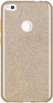 Huawei P8 Lite 2017 Hoesje - Glitter Back Cover - Goud