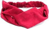 Suede haarband, rood