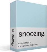 Snoozing Jersey Stretch - Hoeslaken - Extra Hoog - Eenpersoons - 90/100x200/220 cm - Hemel