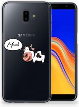 Geschikt voor Samsung Galaxy J6 Plus (2018) TPU Hoesje Design Cow