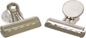 LPC Papierklem Bulldog clip - magnetisch - zilver -12 stuks