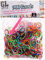 Voordeelverpakking Loom Band Elastiekjes - 900 stuks