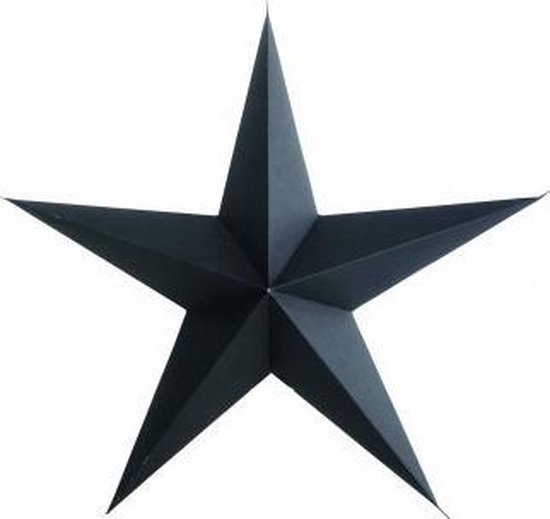 Papieren ster van Housedoctor 5 punt 60 cm zwart | bol.com