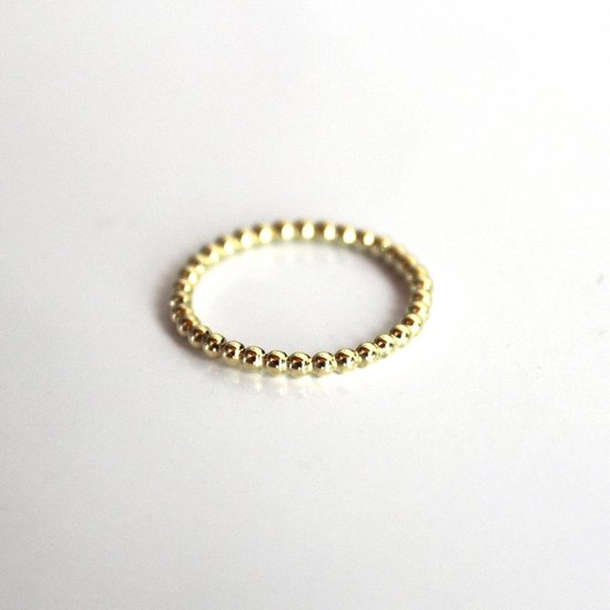 Geelgouden bolletjes ring - massief goud mt 16,5 | bol.com