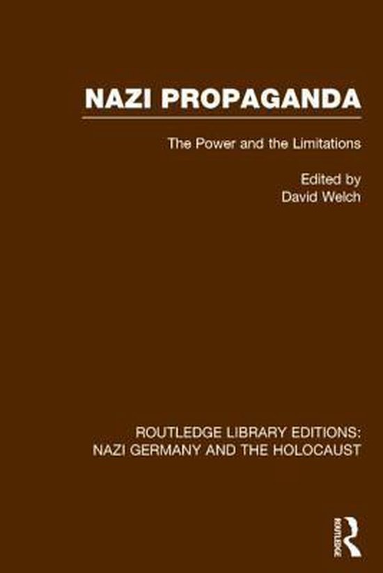 Boek cover Nazi Propaganda (Rle Nazi Germany & Holocaust): The Power and the Limitations van  (Hardcover)