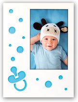 ZEP - Houten baby fotolijst Nicola blauw voor foto formaat 13x18 - WP0157B