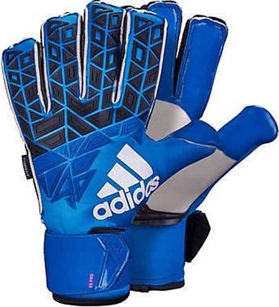 Adidas Keepershandschoen Ace trans fingersave pr blauw/zwart/wit mt.10 |  bol.com
