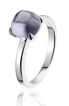 Montebello Ring Purple Accent Dames - Zilver Gerhodineerd - Zirkonia - Maat 60 - 19 mm
