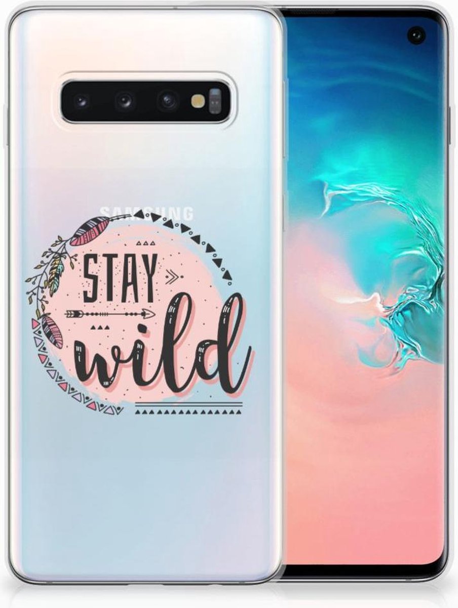 Samsung Galaxy S10 Telefoonhoesje met Naam Boho Stay Wild