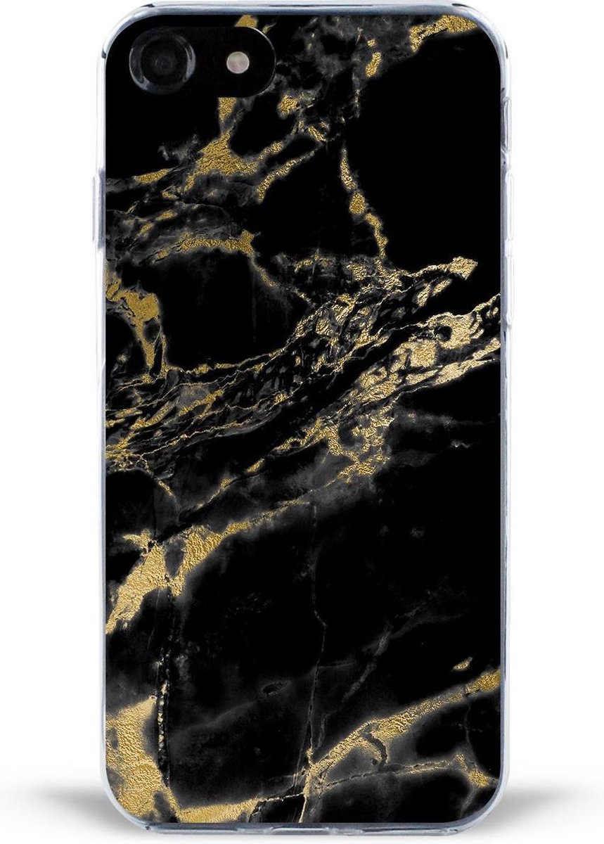 iPhone 7 Black Gold Marble Case