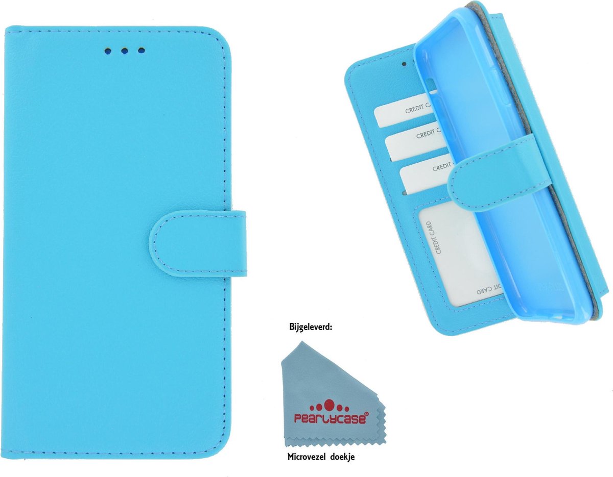 Pearlycase® turquoise hoes wallet book case Geschikt voor iphone Xs Max