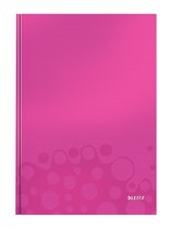 Leitz WOW notebook formaat 21 x 297 cm (A4) geruit 5 mm roze