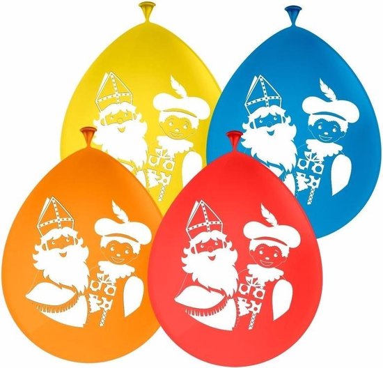Sinterklaas - Sinterklaas en Pieten ballonnen 8 stuks