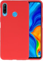 Hoesje Geschikt voor de Huawei P30 Lite - Backcover Color Telefoonhoesje - Rood