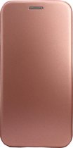 Hoesje geschikt voor Samsung Galaxy J6 (2018) - Lederen Wallet Book Case Cover Portemonnee - Rose Goud - van iCall