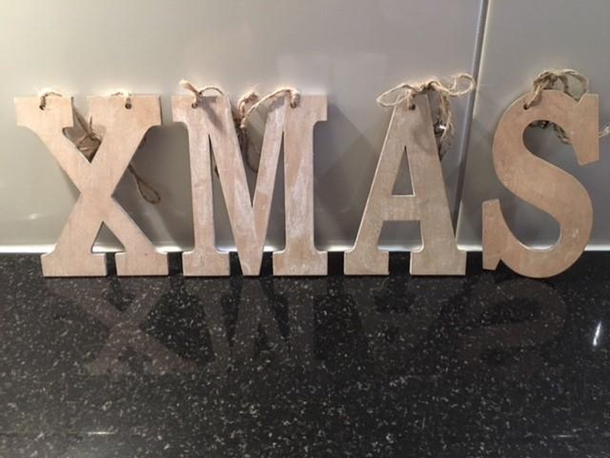 Kerst letters hout