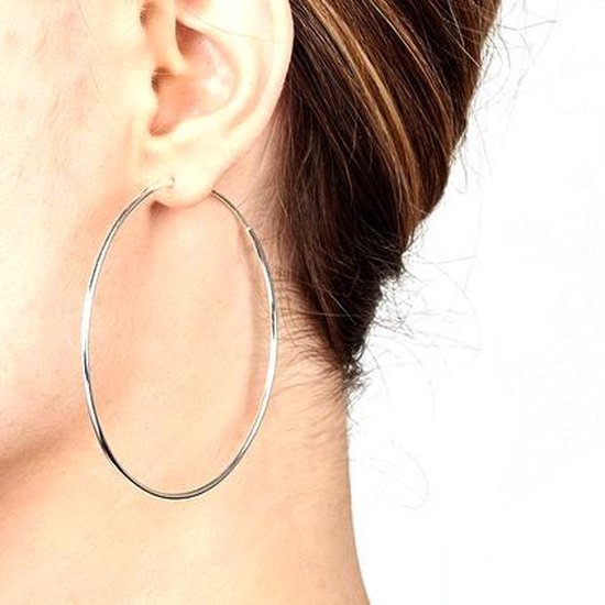 Zilveren oorringen oorringen 60mm | bol.com