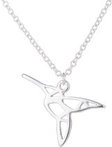 24/7 Jewelry Collection Origami Kolibrie Ketting - Hummingbird - Zilverkleurig