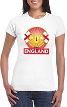 Wit Engeland supporter kampioen shirt dames L