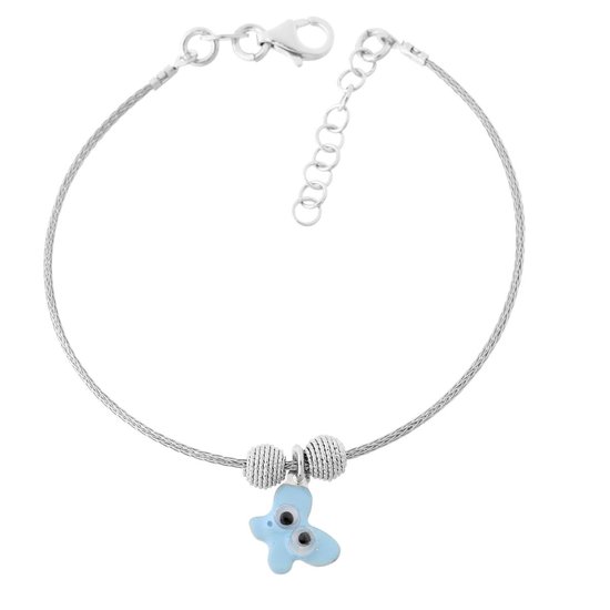 Rhodium Plated Silver Bracelet with Pearl - Ref No AP534-7893