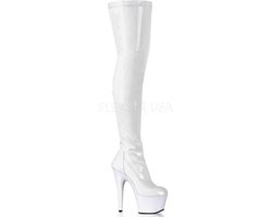 EU 38 = US 8 | ADORE-3000 | 7 Heel, 2 3/4 PF Stretch Thigh Boot, Side Zip