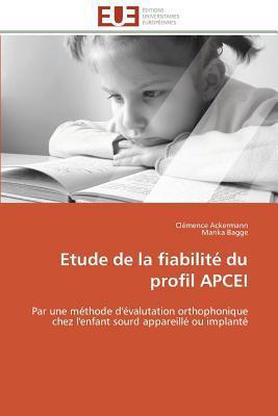 Etude de la Fiabilit Du Profil Apcei, Collectif | 9783841786005 ...