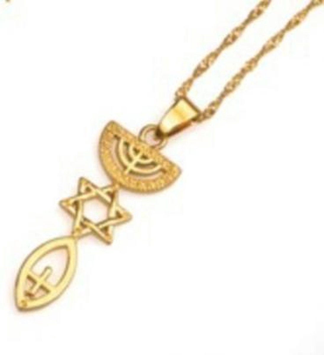 Ketting met hanger Minora en Vis.