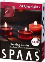 Spaas Clearlights Geparfumeerde Waxinelichtjes - Blushing Berries - 24 Stuks