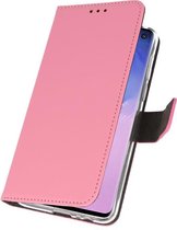Samsung Galaxy S10 Wallet Case Hoesje Roze
