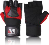Pro Weight Lifting Fitness Handschoenen Medium Zwart/Rood