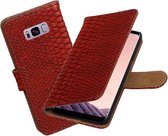 BestCases.nl Samsung Galaxy S8 Slang booktype hoesje Rood